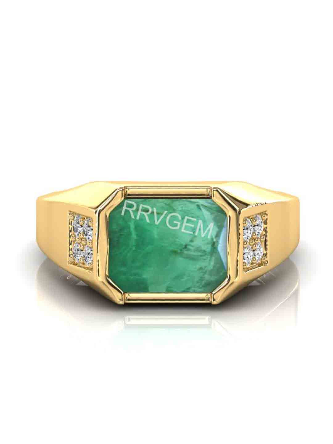 RRVGEM 11.00 KT Natural Emerald Ring