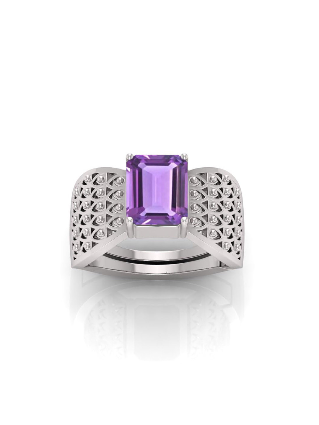RRVGEM 5 KT Amethyst Finger Ring