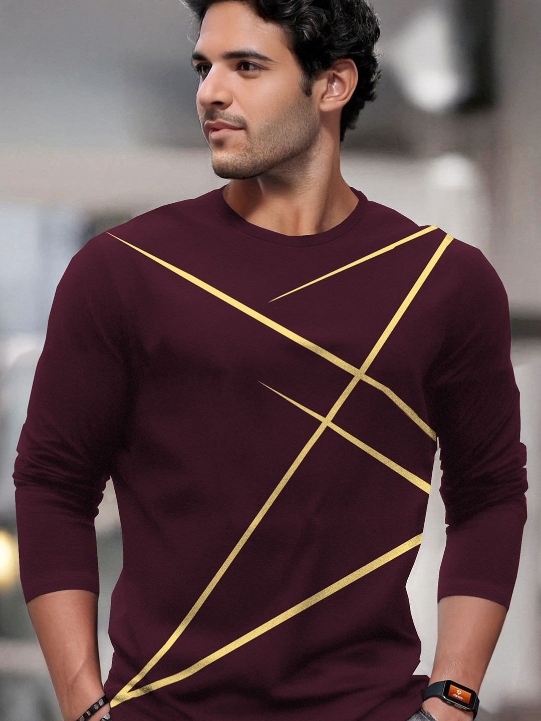TRIPR Geometric Printed T-shirt