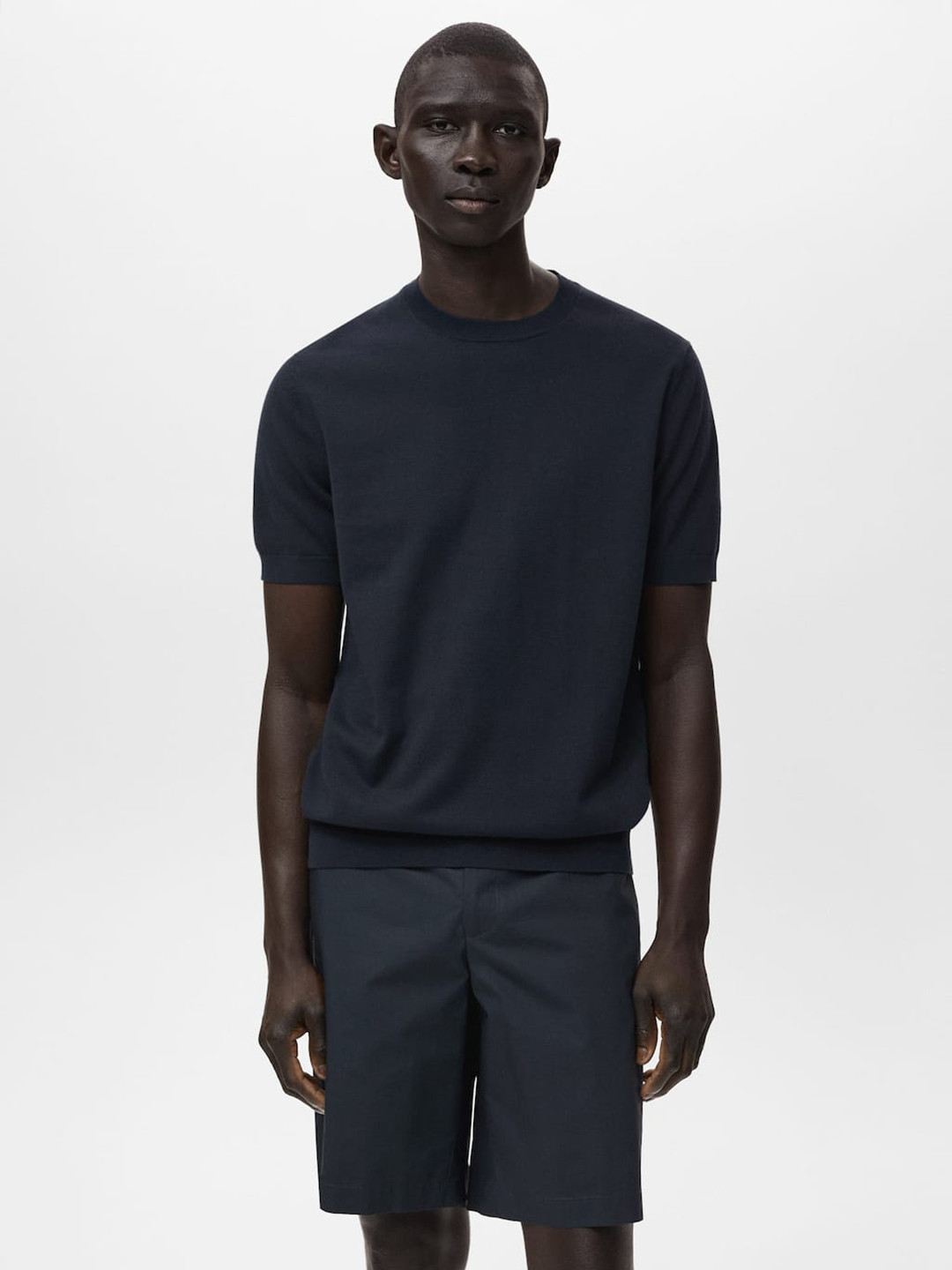MANGO MAN Fine Knit Pure Cotton T-shirt
