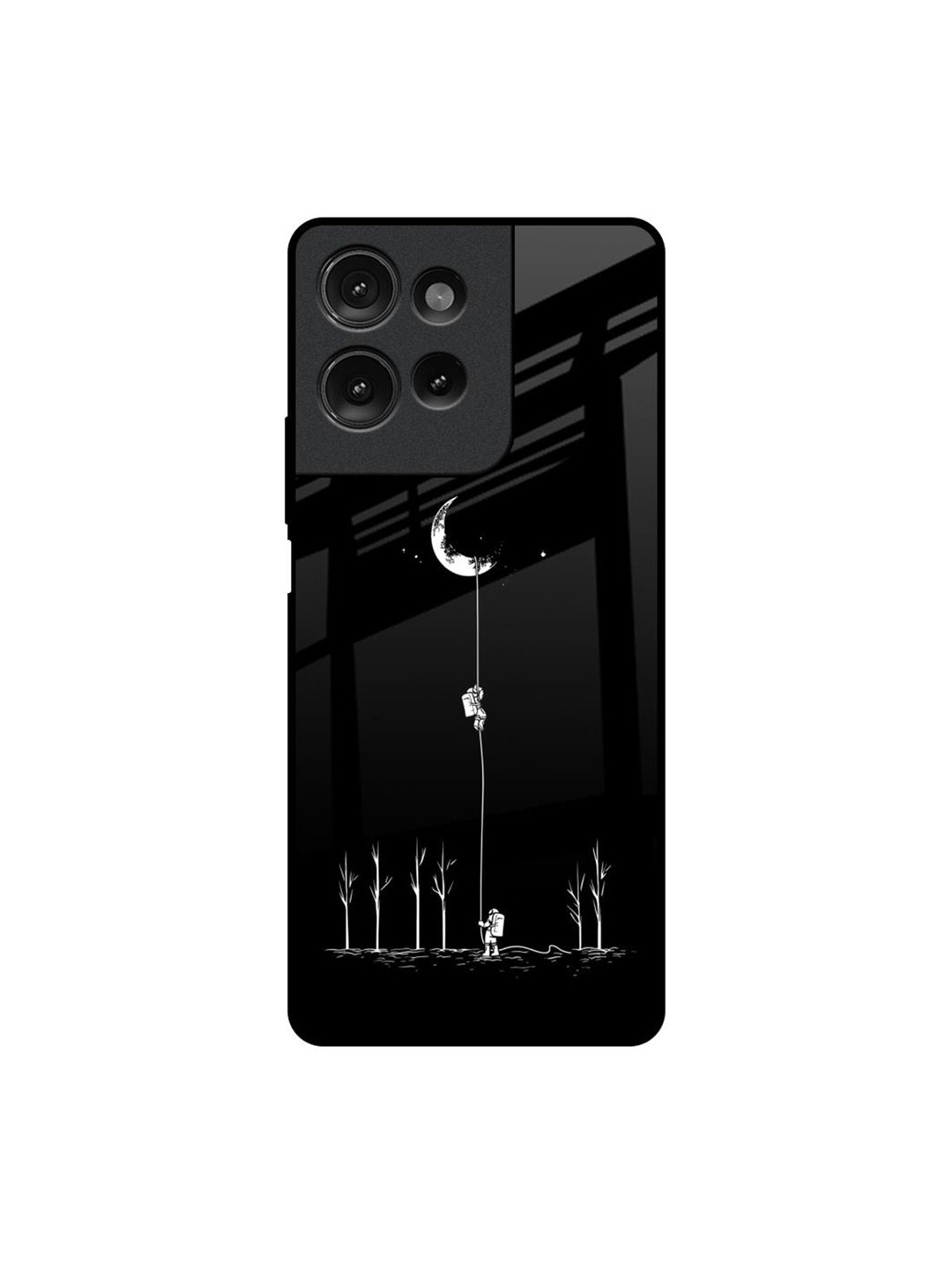 QRIOH Catch the Moon Real Printed Motorola G75 5G Impact Resistant Back Case