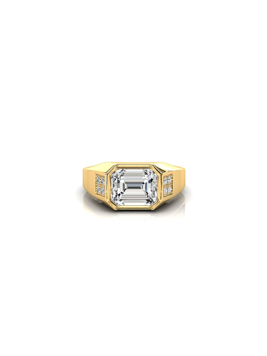 RRVGEM Gold Plated 10.00 Ratti Zircon Ring