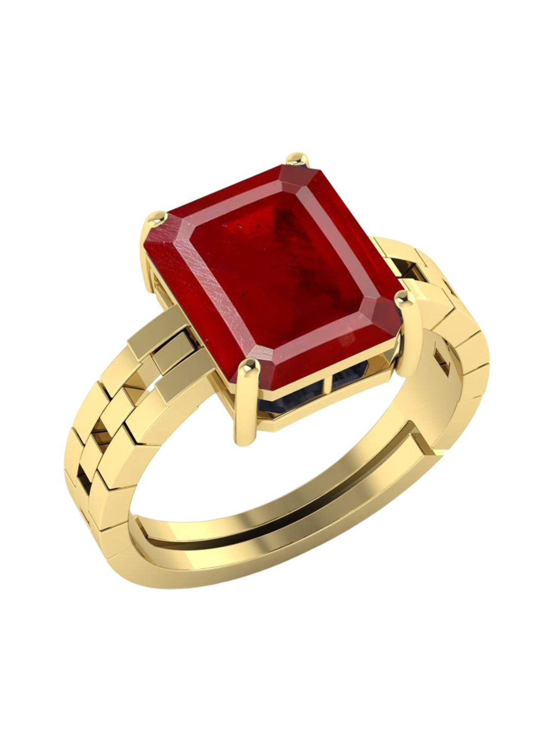 RRVGEM Ruby Gold-Plated Finger Ring