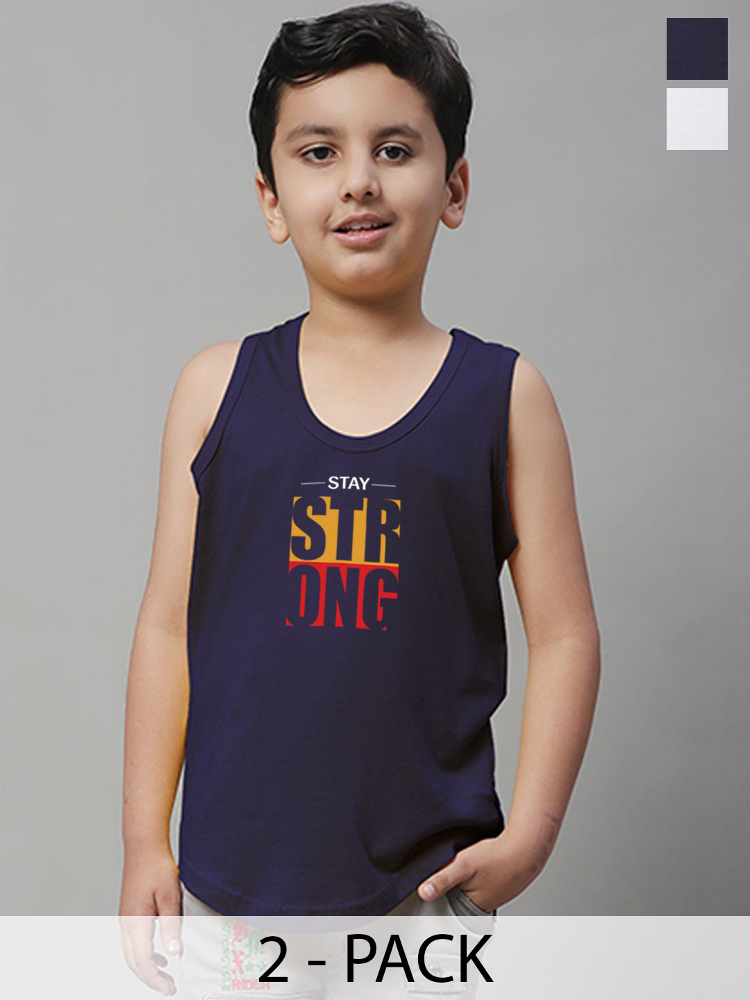 Friskers Boys Assorted Cotton Basic Vest KDC475-17-KDC476-02