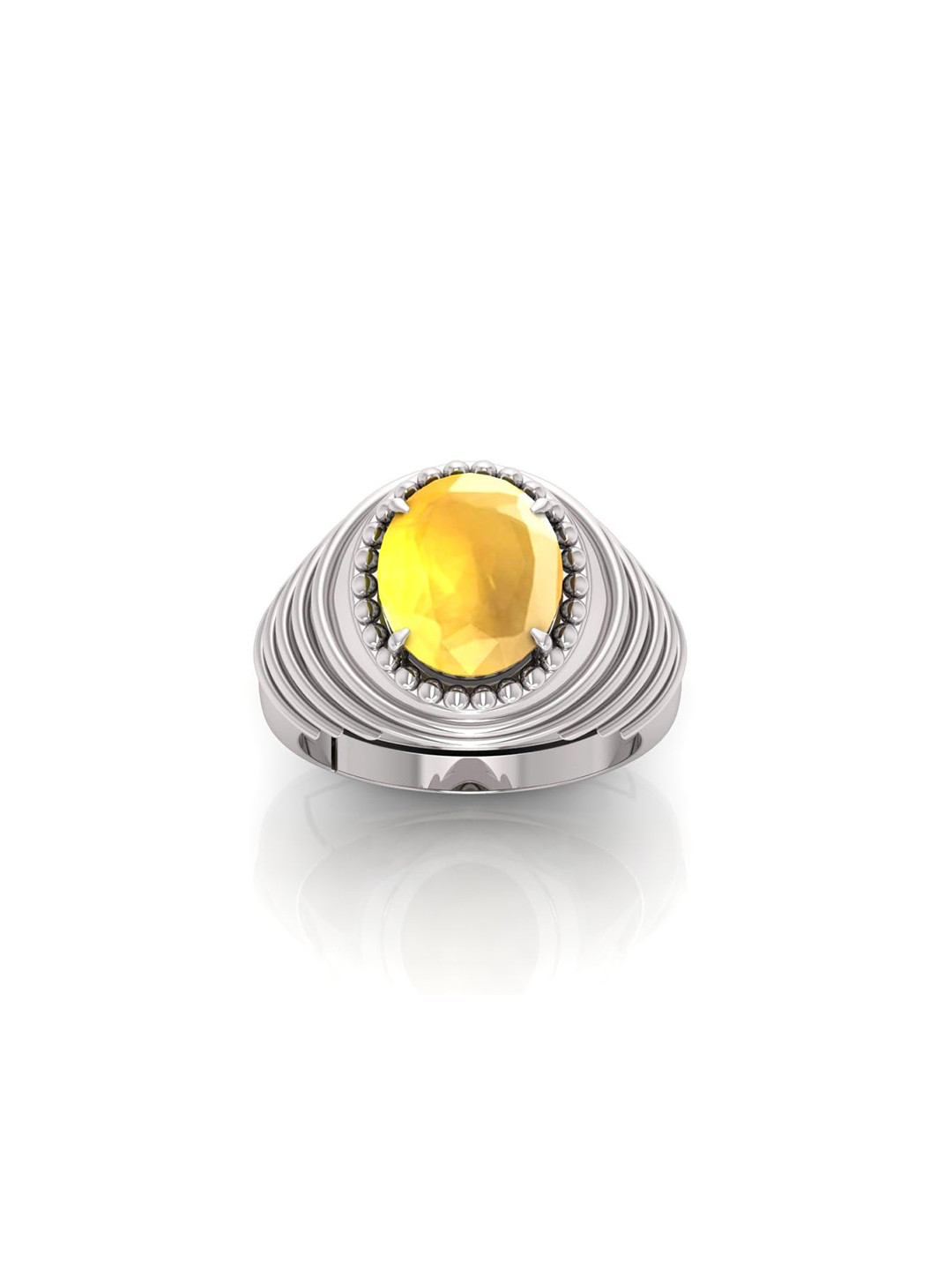 RRVGEM 5.25 Yellow Sapphire Ratti Ring