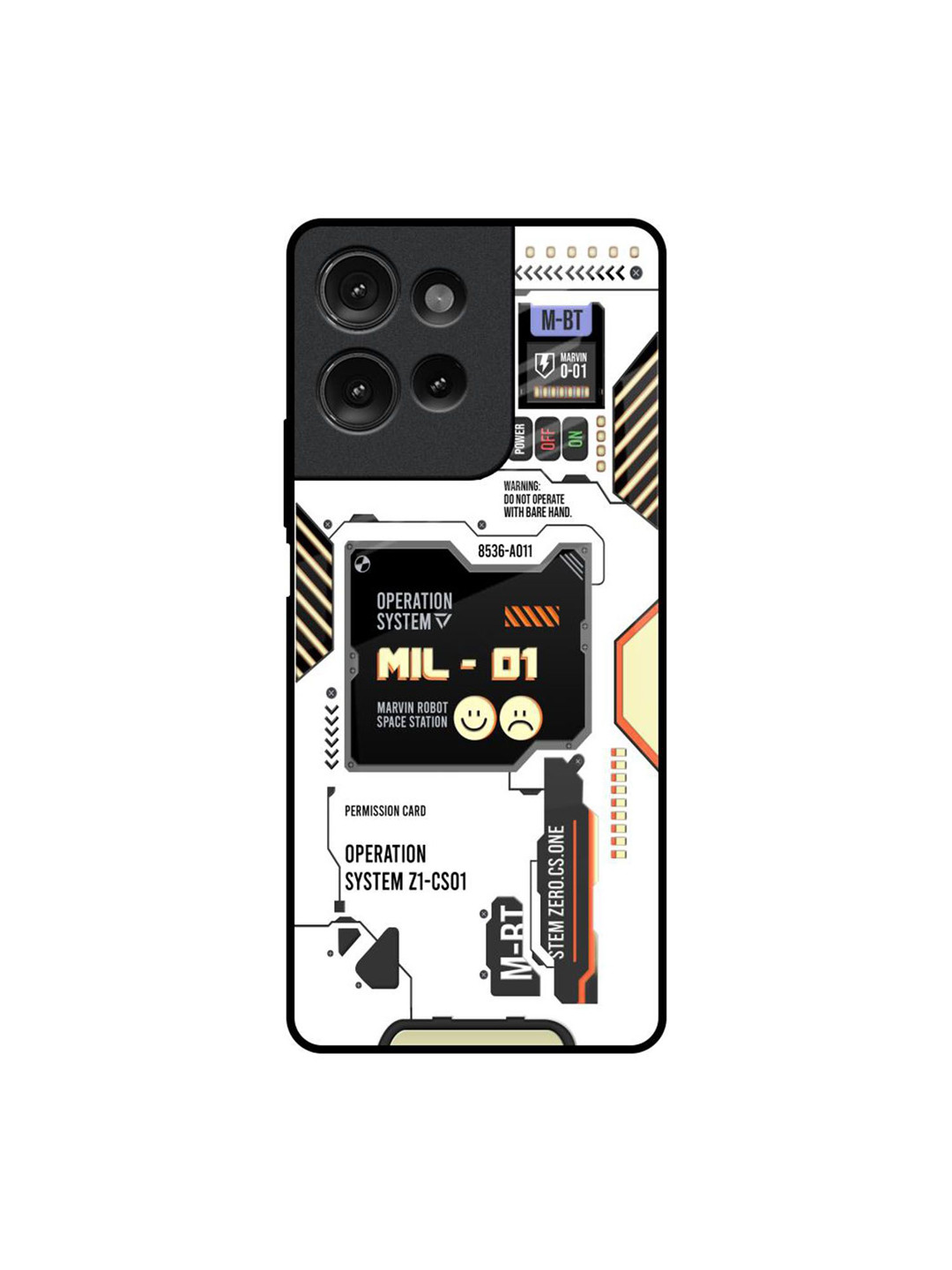 QRIOH Tech Display Printed Motorola G75 5G Impact Resistant Back Case