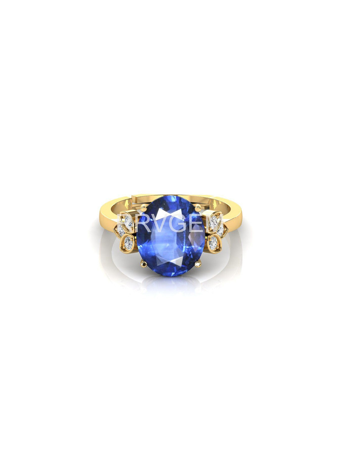 RRVGEM Blue Sapphire Ring 10.25 Ratti 9.50 KT Finger R