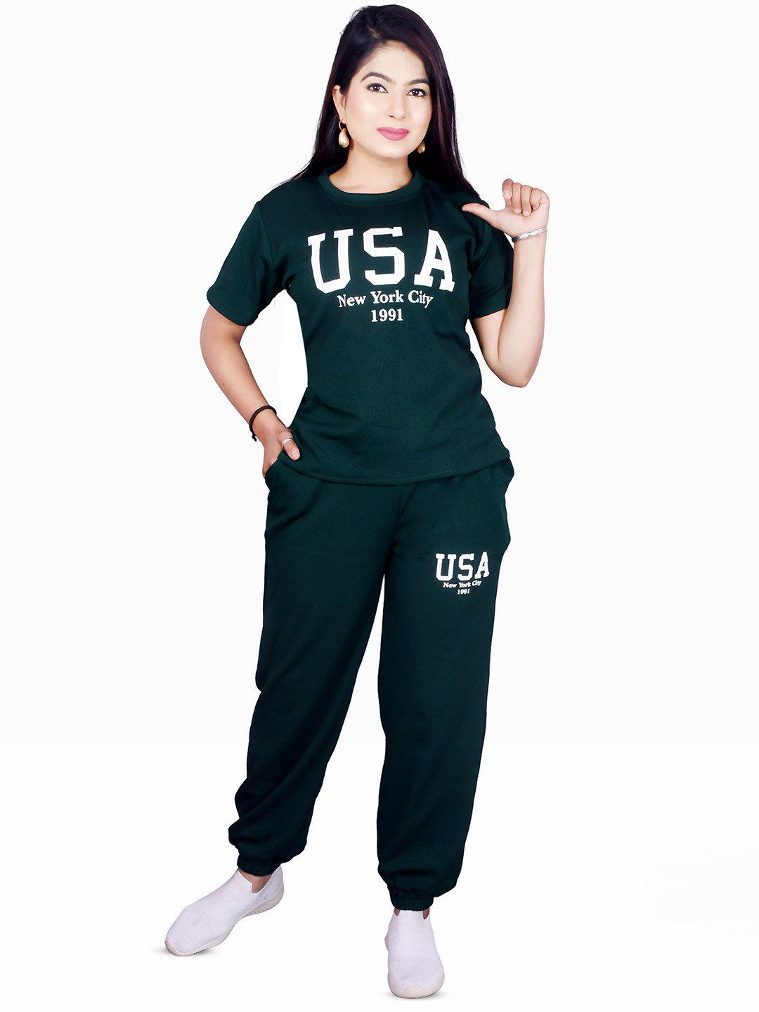 Naida Printed Tshirt With Joggers Co-Ords