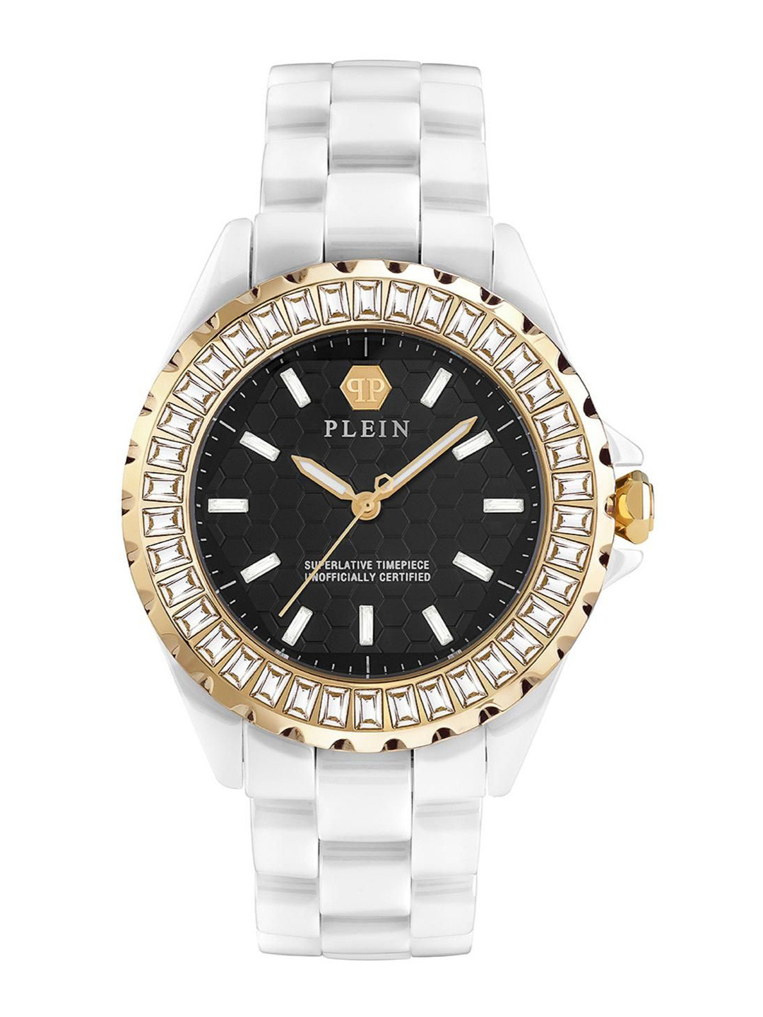 PHILIPP PLEIN Lady Ceramic Women Brass Bracelet Style Straps Analogue Watch PWPPA0224