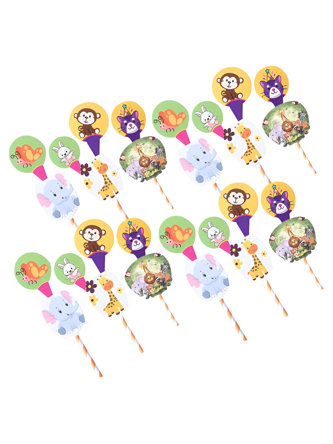 Kuber Industries Cardboard Cupcake Toppers Decorations Supplies 49 Pieces