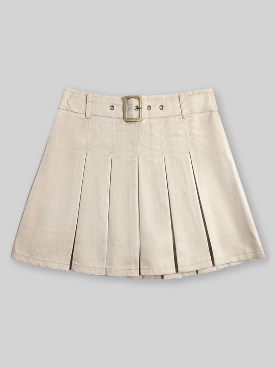 INCLUD Girls A-Line Pleated Skirt with Hidden Shorts
