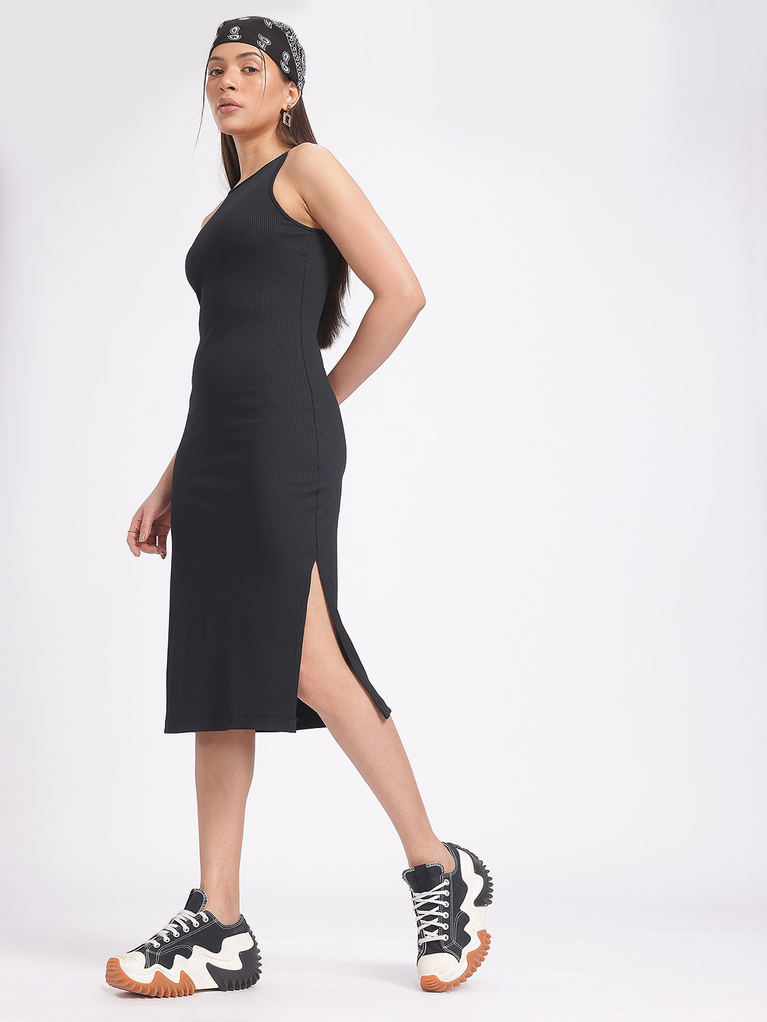glitchez Grunge Bodycon Bae Ribbed Dress