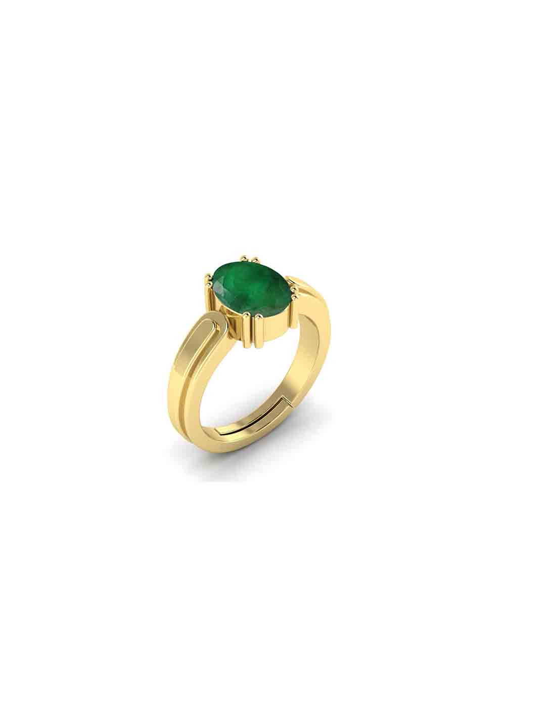 RRVGEM 6.25 KT Colombian Emerald Gemstone Ring