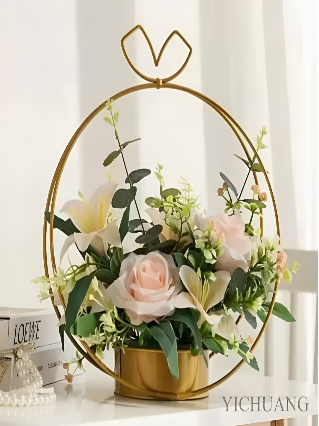 Vespers Gold-Toned Metal Vases