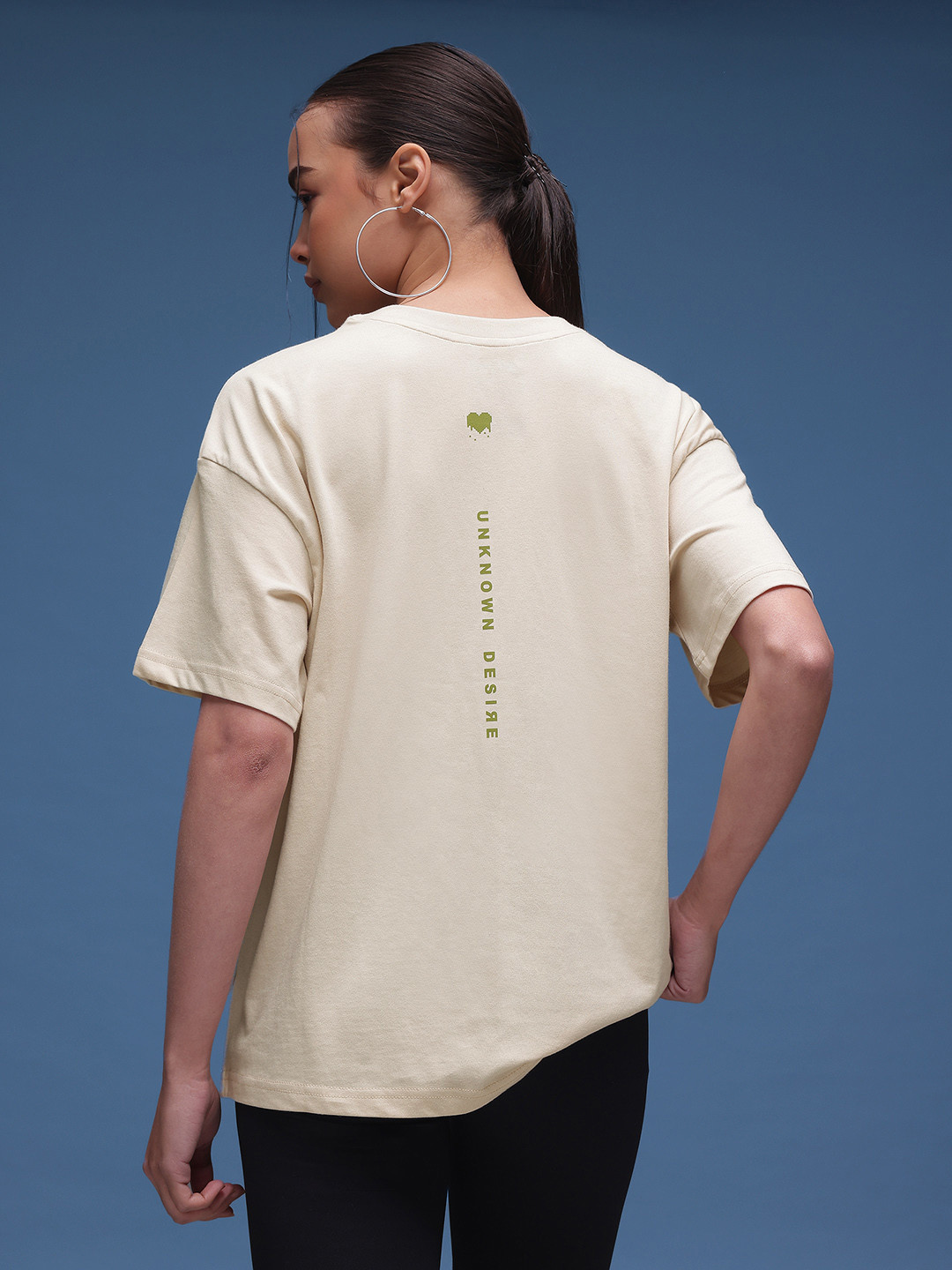 glitchez Everyday Basics Typo Print Oversize T-shirt