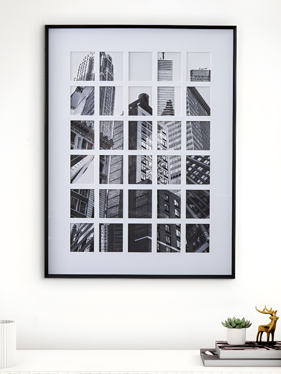 Home Centre Photomontage Elite Black & White Self Design Wall Photo Frames