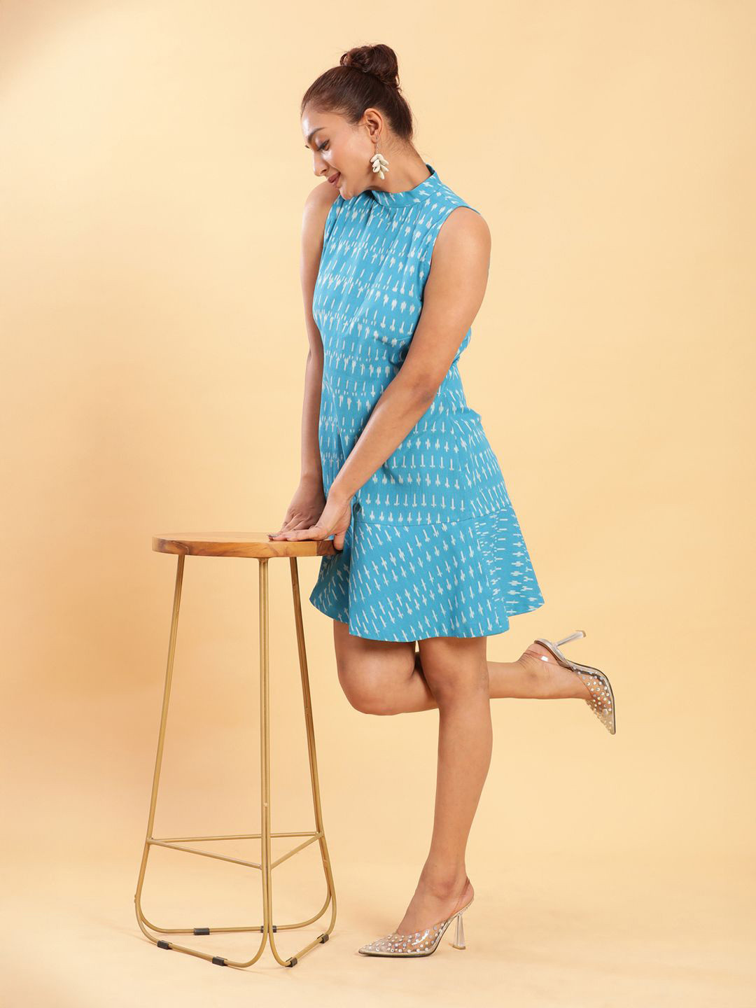 BohoJazz Women Round Neck Mini Dress