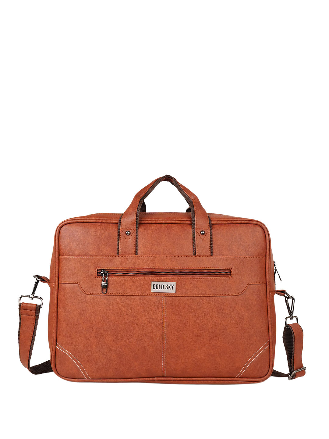 GOLD SKY Men The Urbanite Vegan Leather Classic Shoulder Office Laptop Messenger Bag