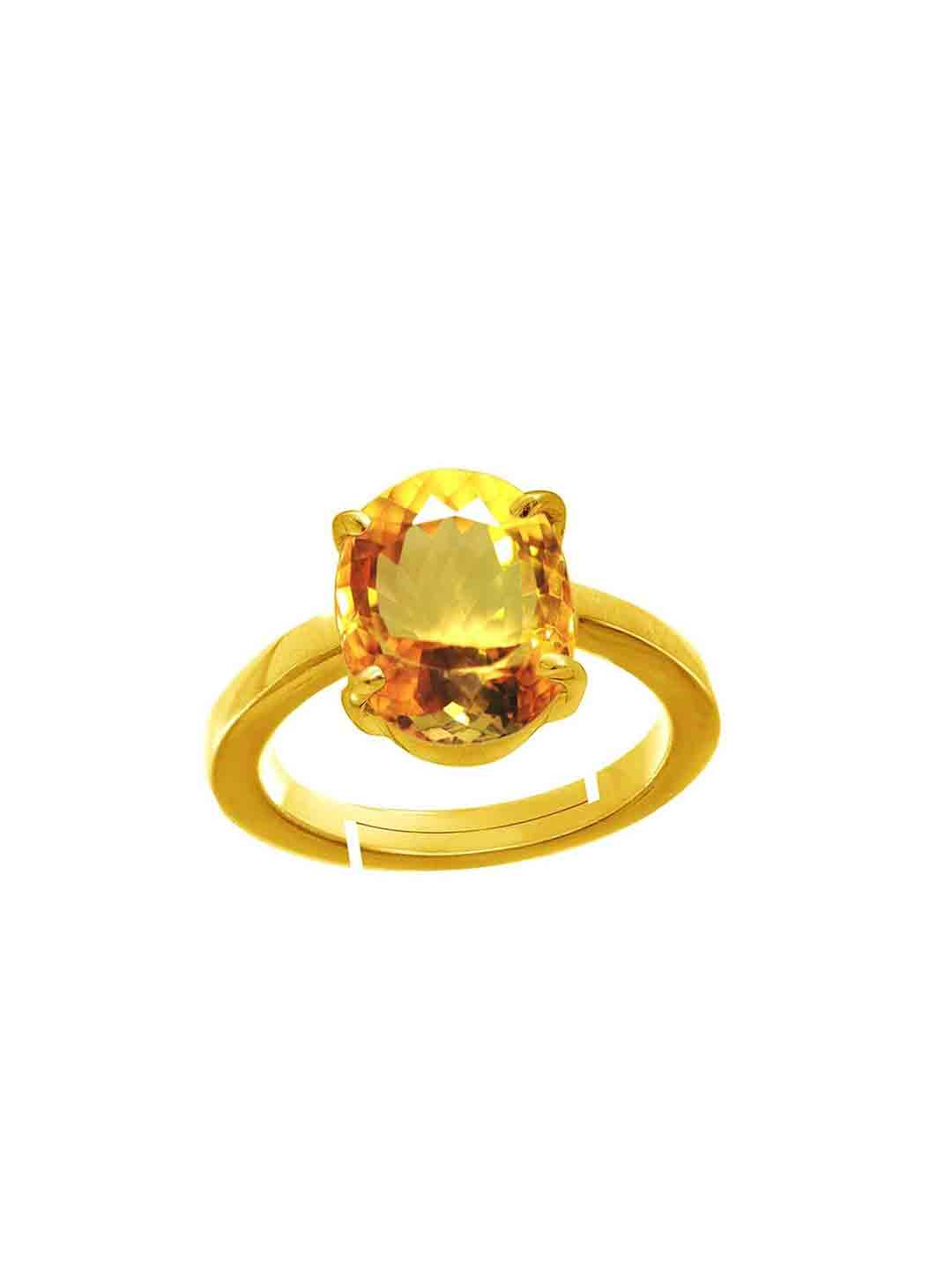 RRVGEM 13.50 RATTI Citrine Ring Sunela Oval Cut Precious Gemstone Finger Ring