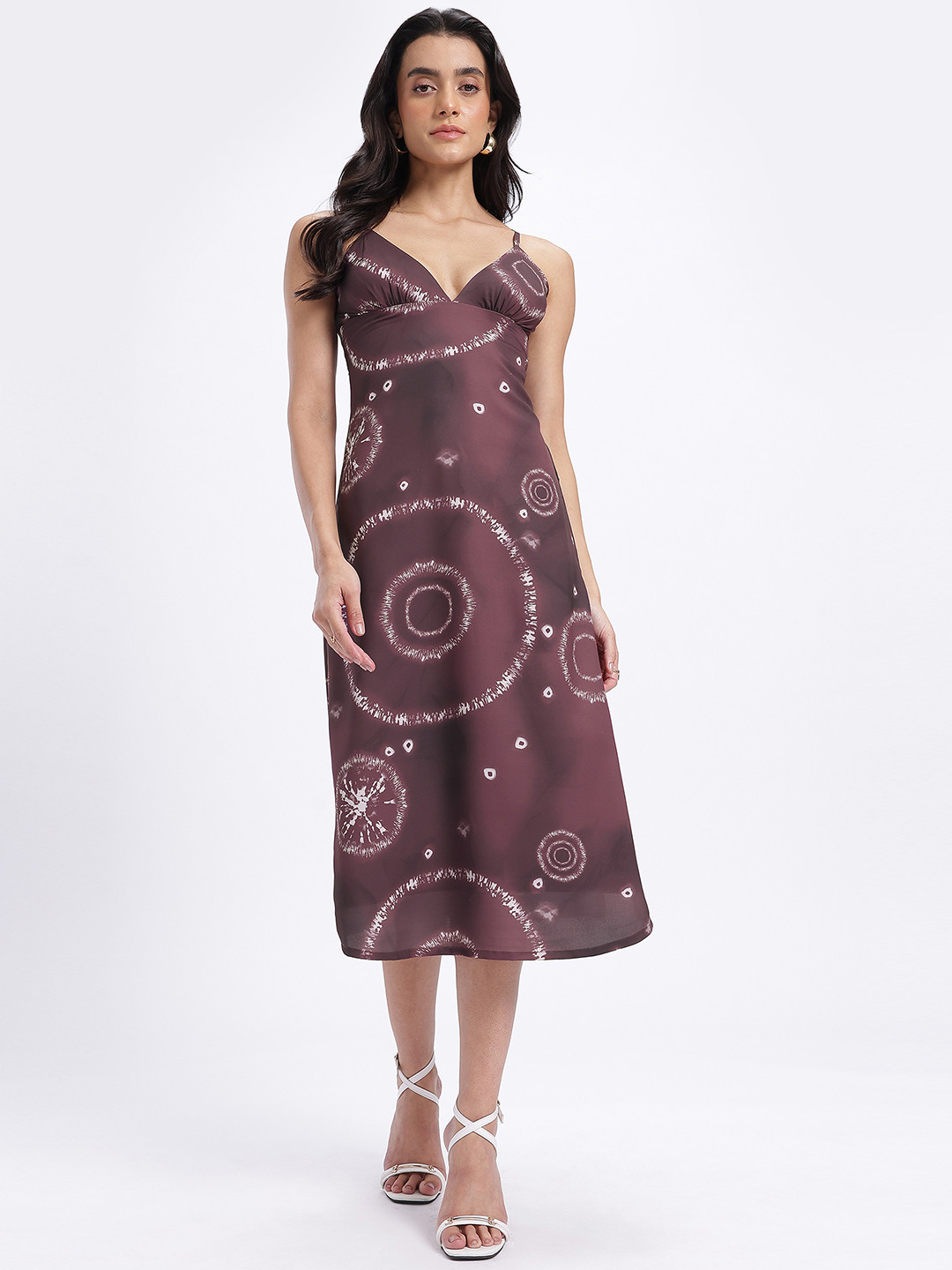 glitchez Dyed Side Slits Midi Shift Dress