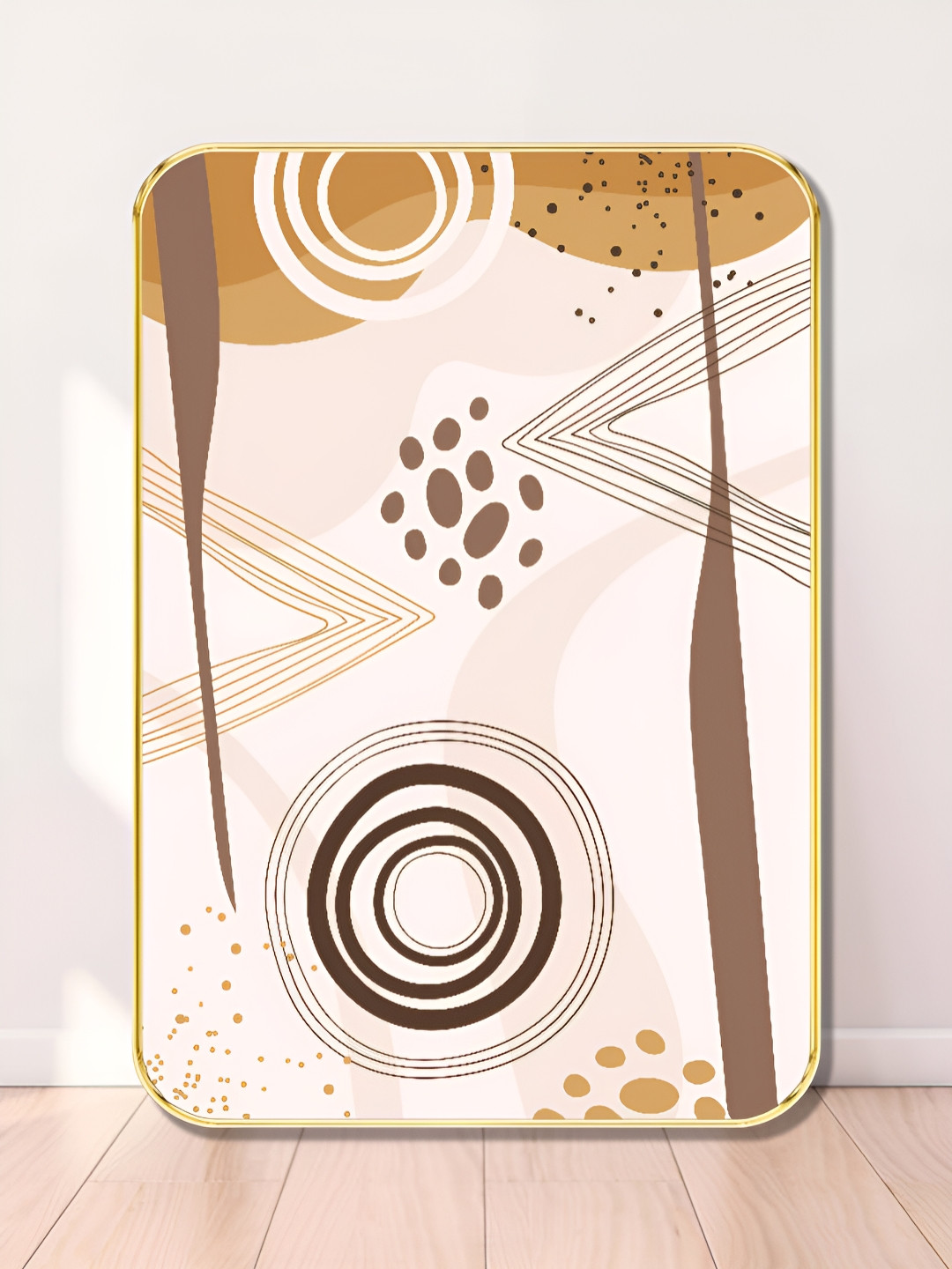 Myntra Elegant Homes Modern Abstract Wood Wall Rectangle Paintings Wall Art -24 x 18In
