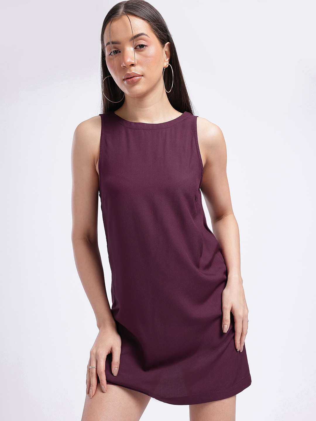 glitchez Deep Back Mini A-Line Dress