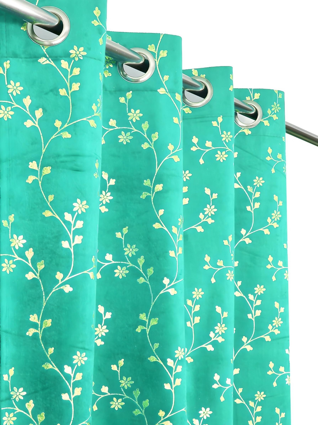 IVAZA Single Turquoise Blue Black Out Window Curtain