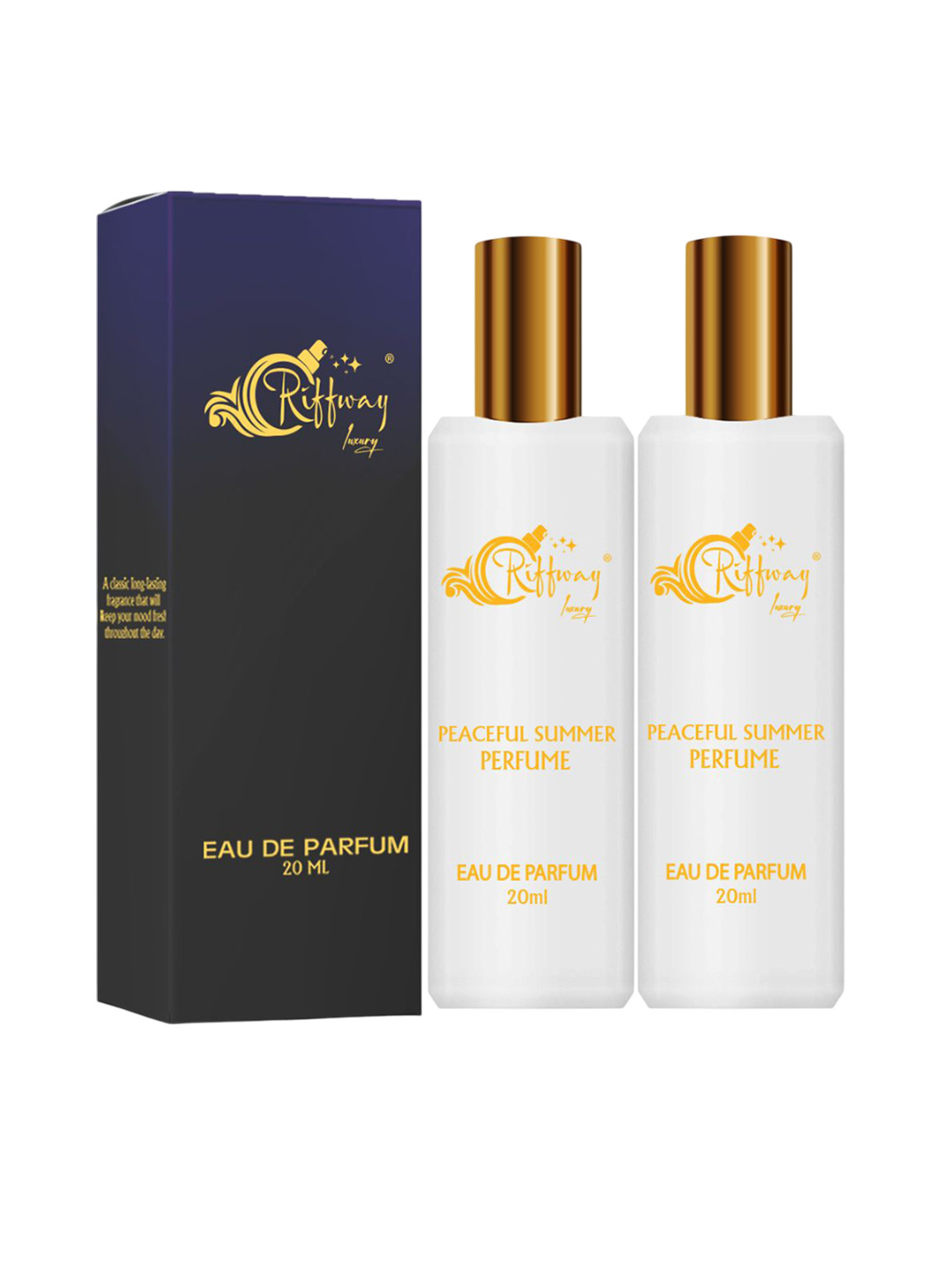 riffway Set Of 2 Peaceful Summer Long Lasting Eau De Parfum- 20 ml Each