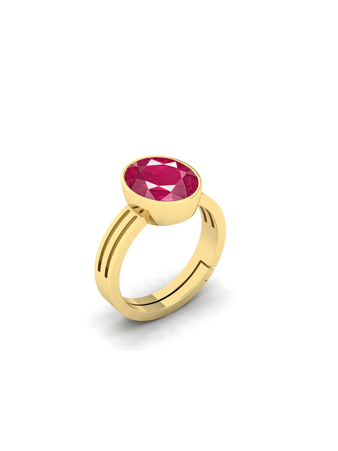 RRVGEM Ruby 10.00 KT Adjustable Gold Loose Gemstone Ring