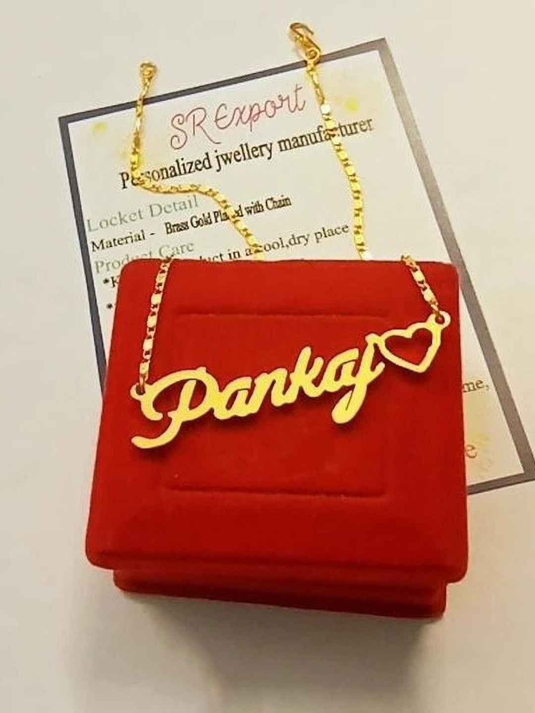 SR Export Gold-Plated Contemporary Pendants with Chains