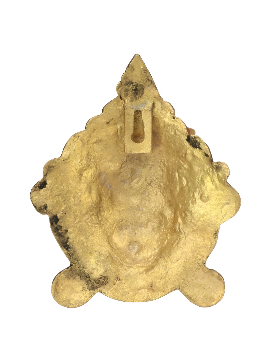 Aura Durga Face Gold Aluminium Metallic Prayer Room Tiny Showpiece -