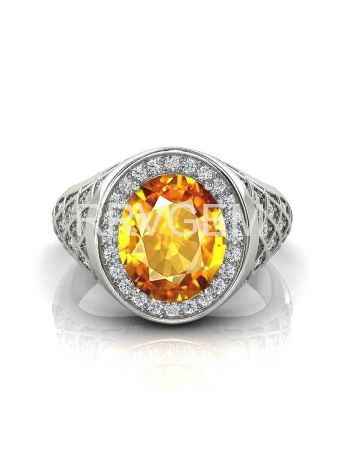 RRVGEM 7.5 Ratti Citrine Finger Ring