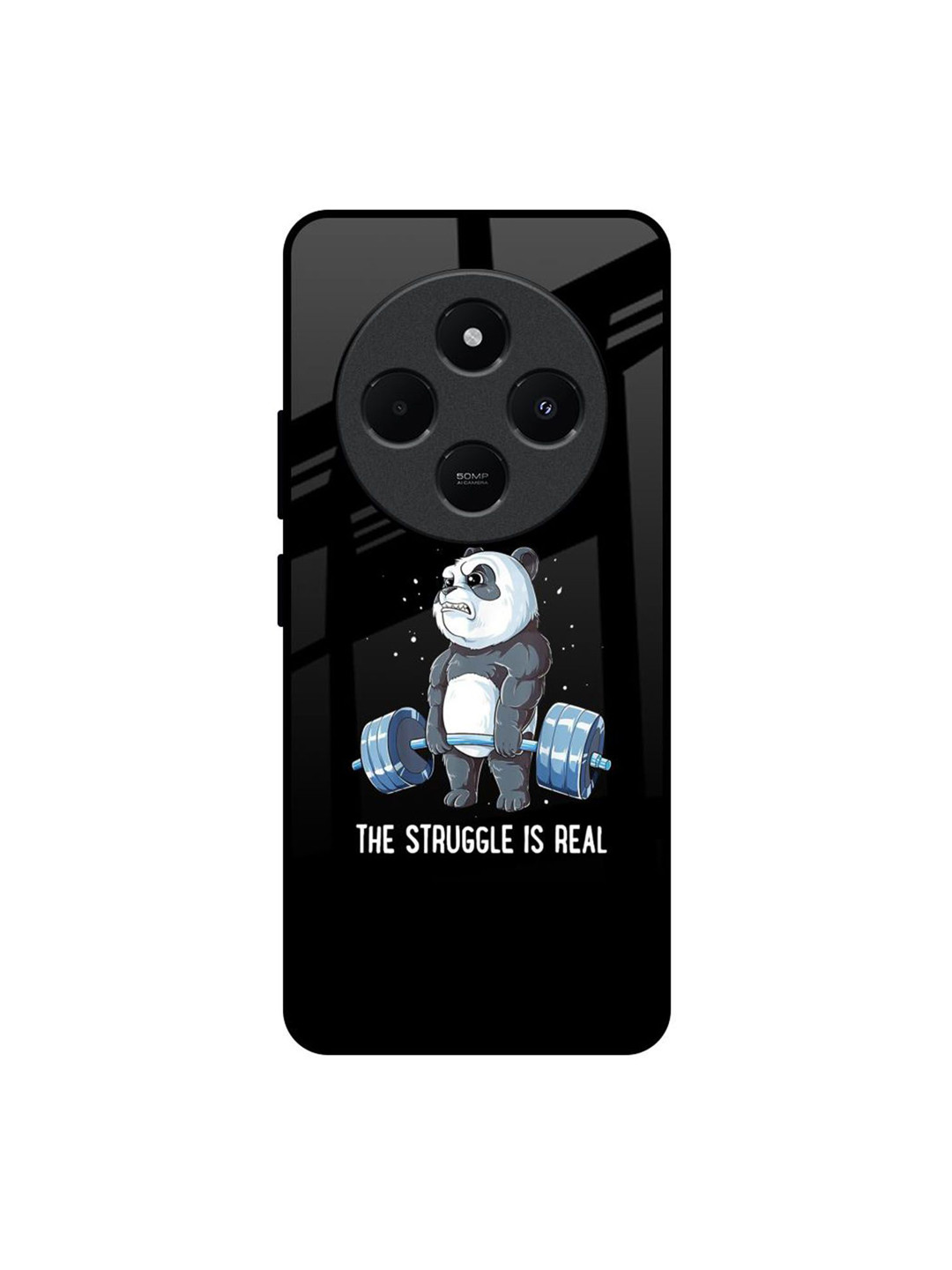 QRIOH Real Struggle Real Printed Redmi 14C 5G Impact Resistant Back Case