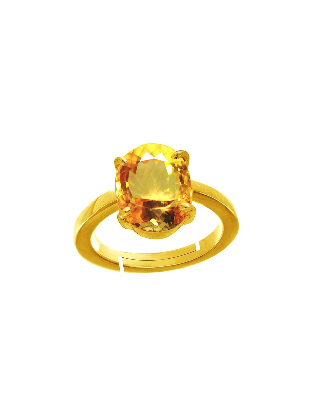 RRVGEM 4.25 RATTI 4.00 KT Citrine Oval Cut Precious Gemstone Ring