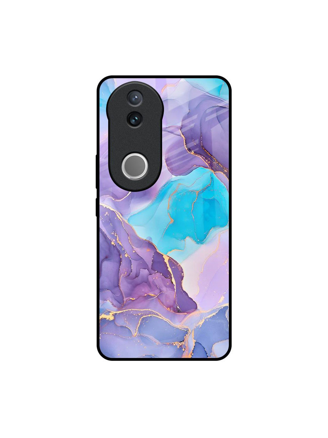 QRIOH Alcohol ink Marble Real Printed Vivo V50e 5G Impact Resistant Back Case