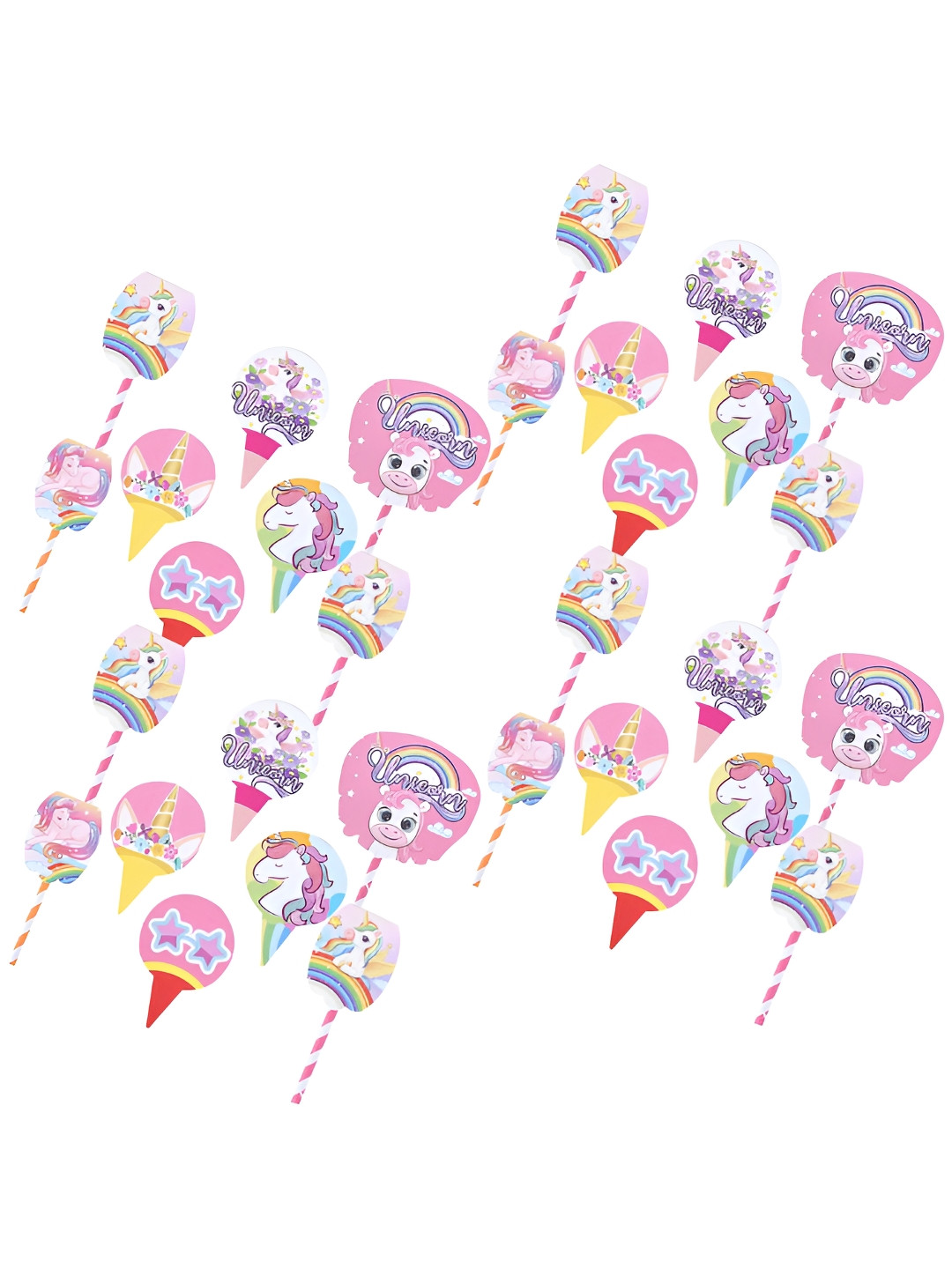 Kuber Industries 49 Pieces Cardboard Cupcake Toppers