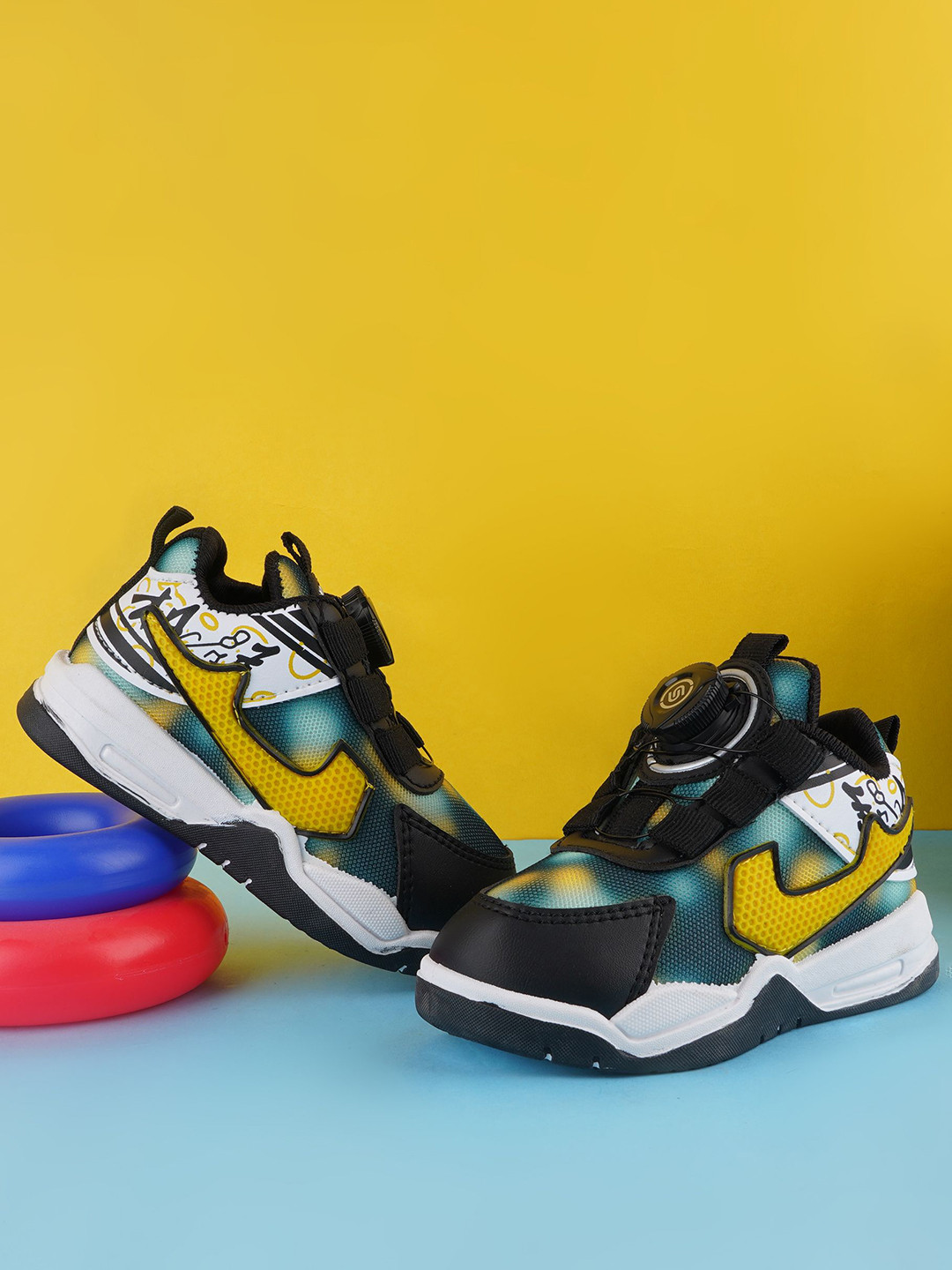 BAESD Kids Stylish Sports Shoes with Lases Loose & Tight Button Sneakers