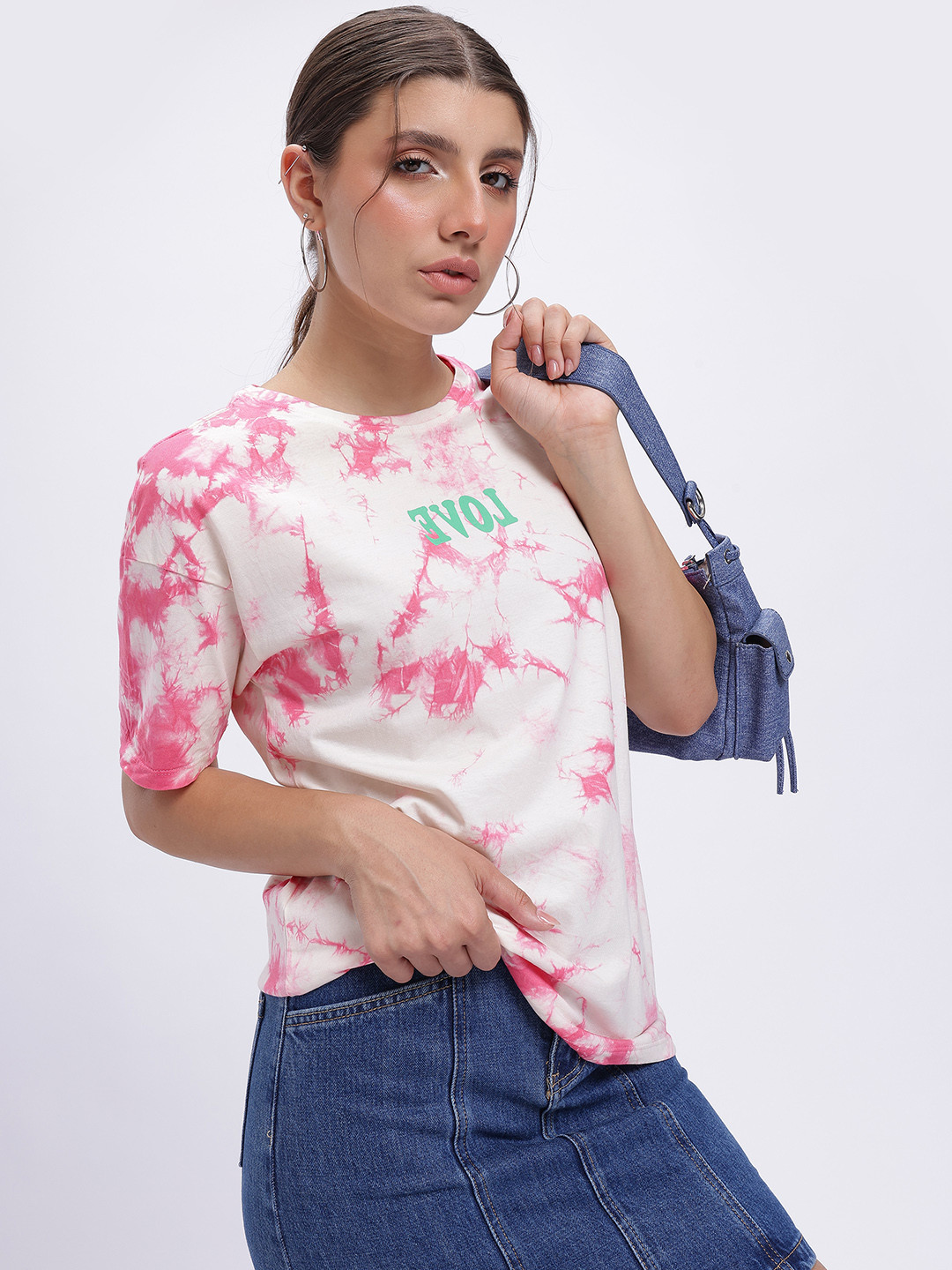 glitchez Color Burst Dyed Oversized T-shirt