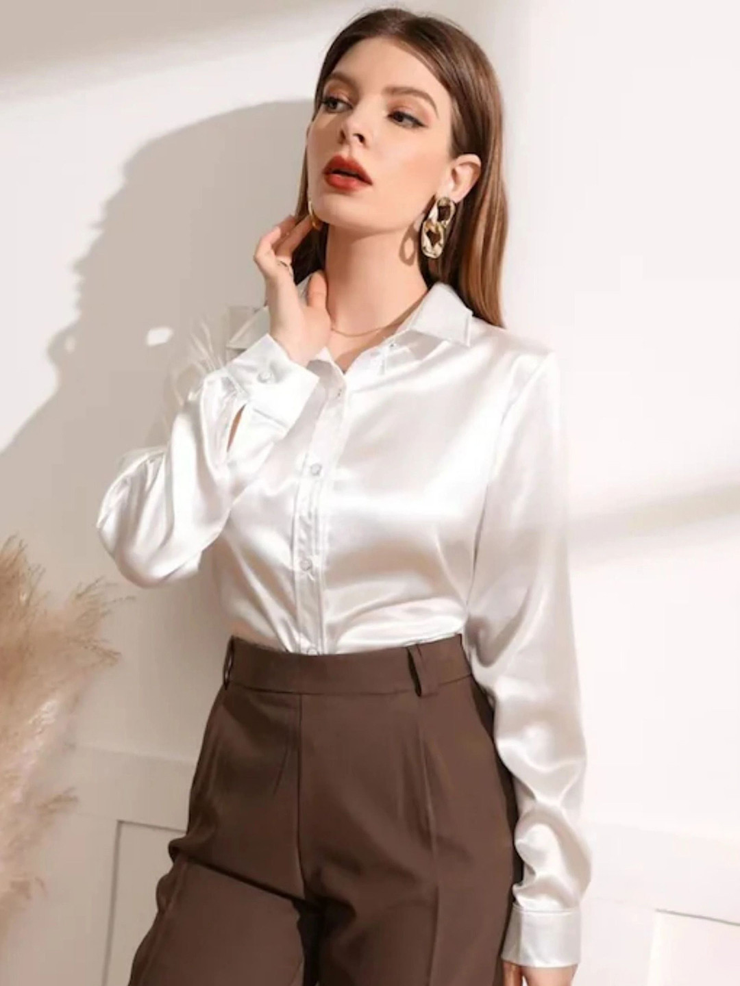 Popwings Smart Satin Casual Shirt
