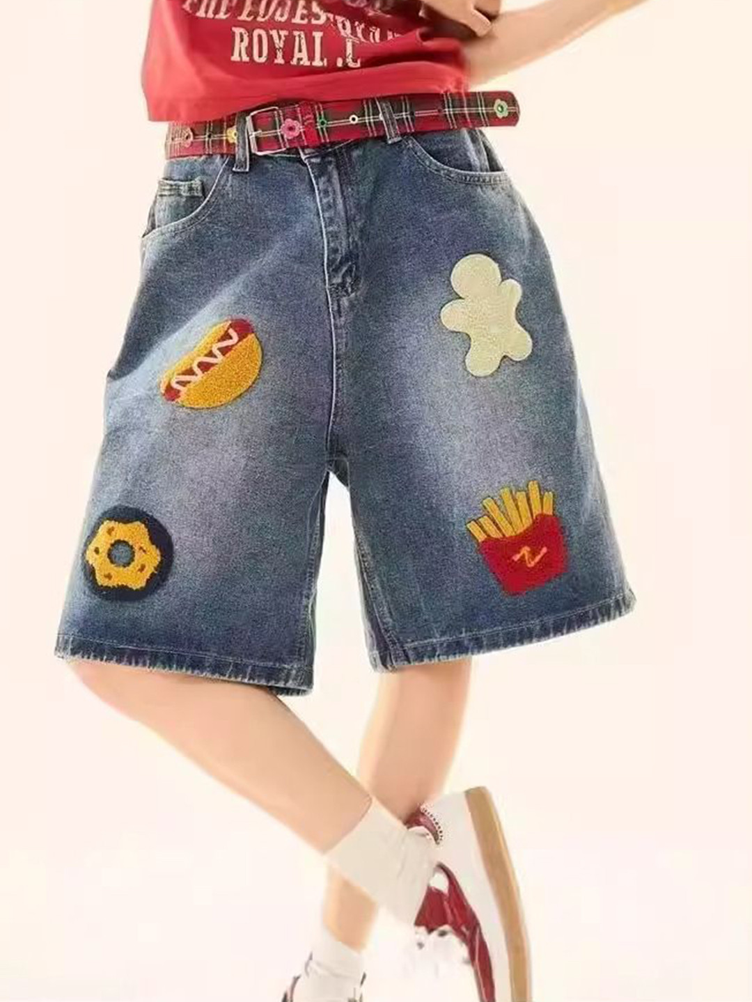 StyleCast Women Embroidered Denim Shorts