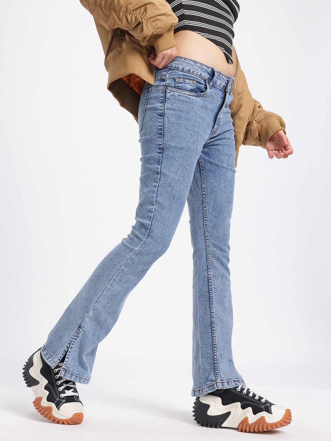 glitchez Women Slim Bootcut Jeans