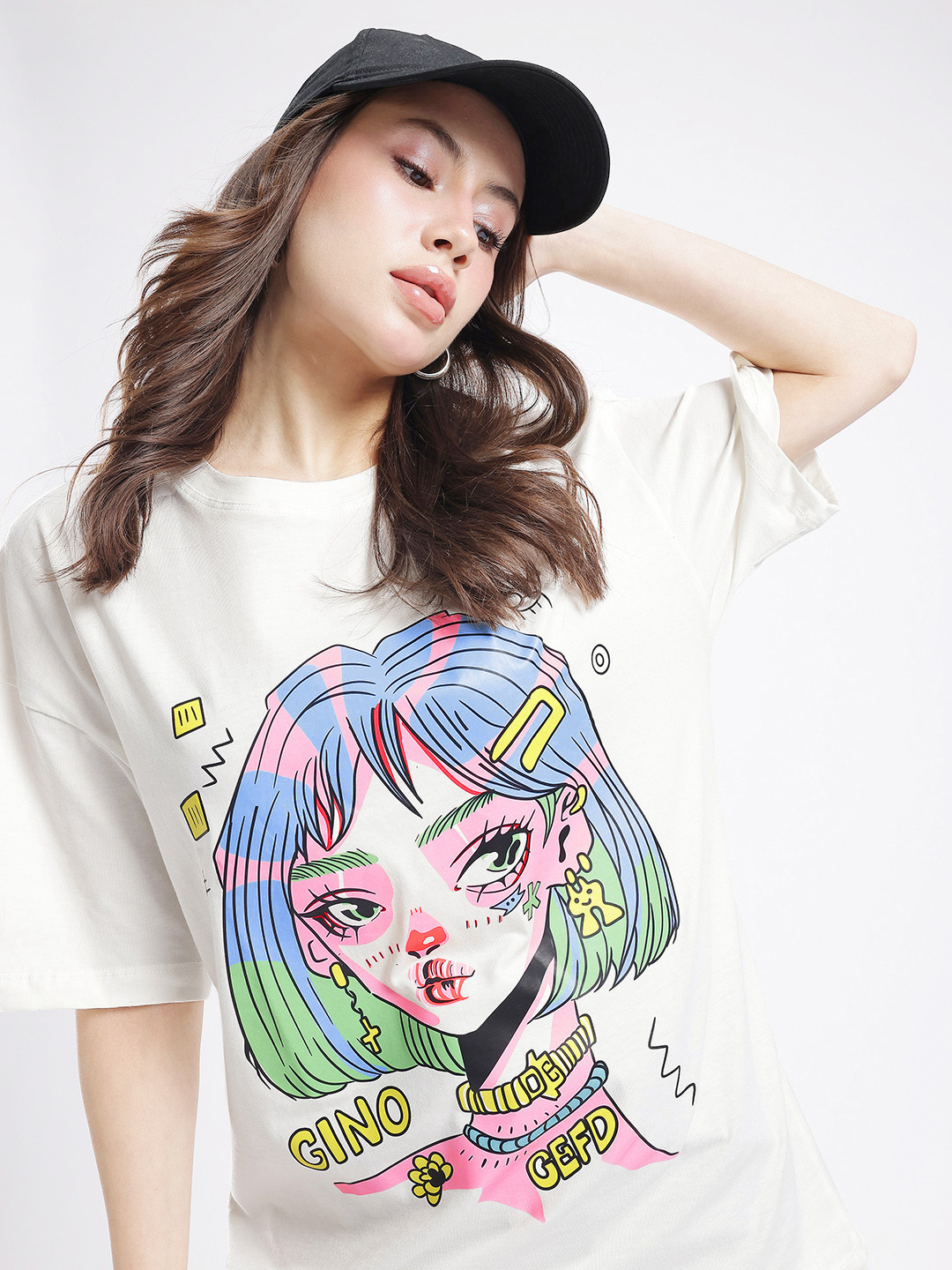 Stylecast X Hersheinbox Urban Cool Graphic Printed Oversized T-shirt
