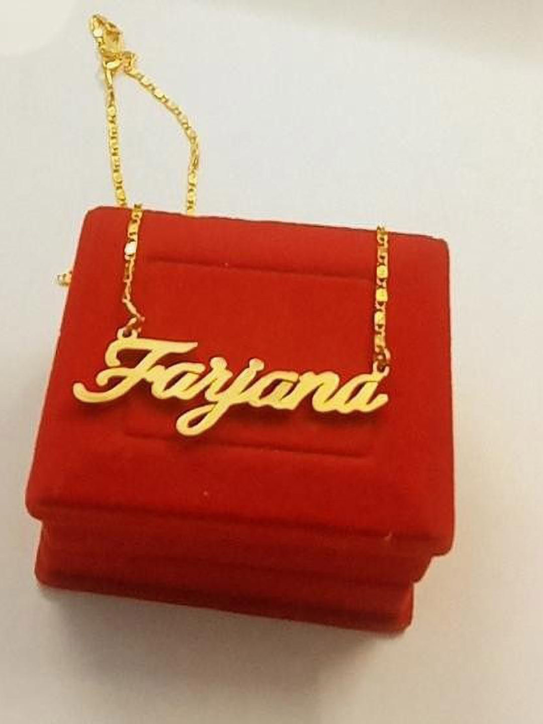 SR Export Gold-Plated Farjana Name Pendant Necklace