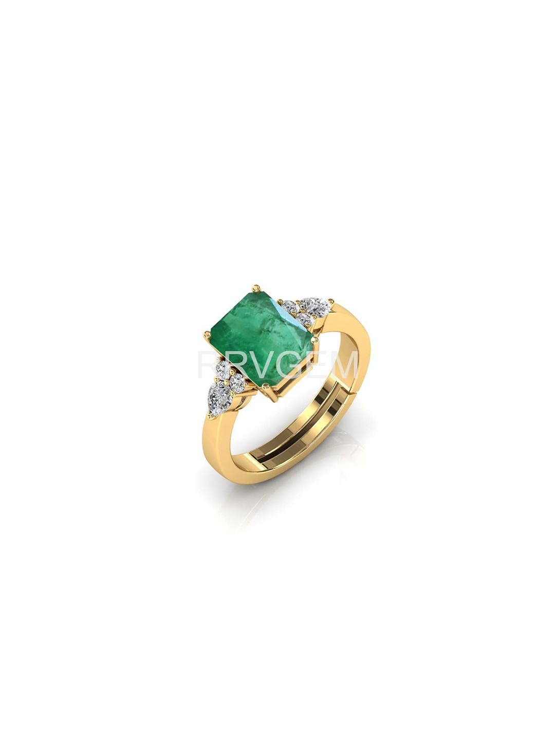RRVGEM 7.25 Ratti Emerald Ring Finger Ring