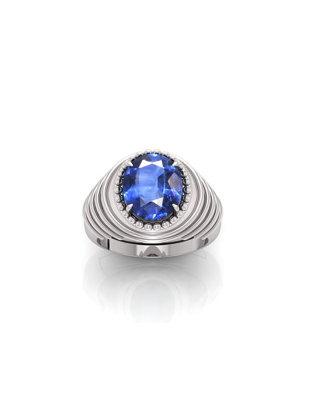 RRVGEM 8.00 KT Blue Sapphire Panchd Ring
