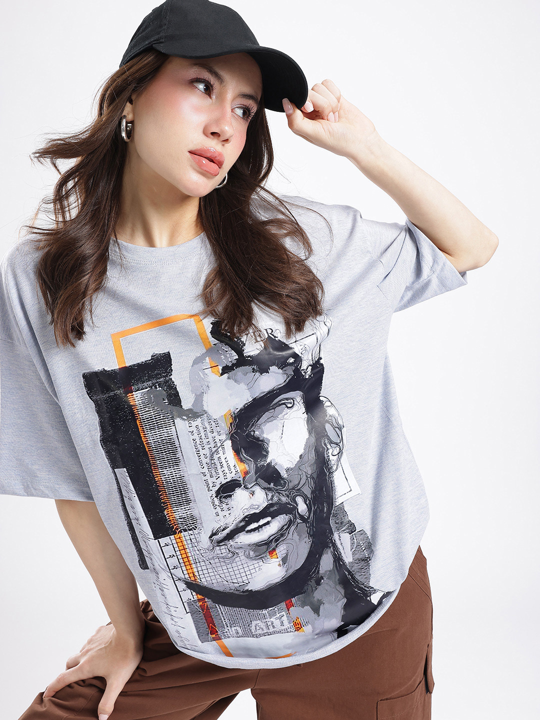 Stylecast X Hersheinbox Urban Vibe Graphic Printed Oversized T-shirt