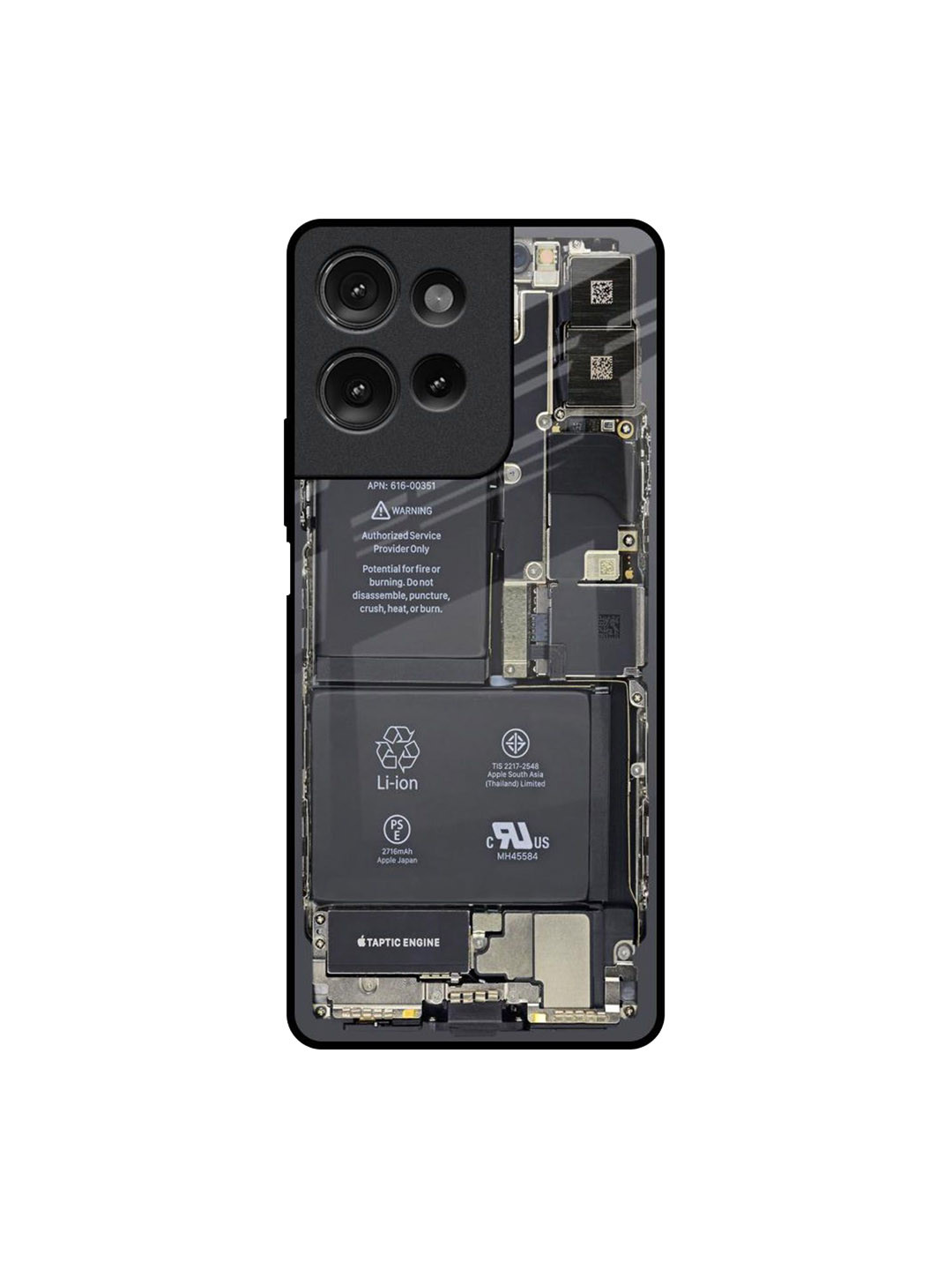 QRIOH Skeleton Inside Printed Motorola G75 5G Impact Resistant Back Case