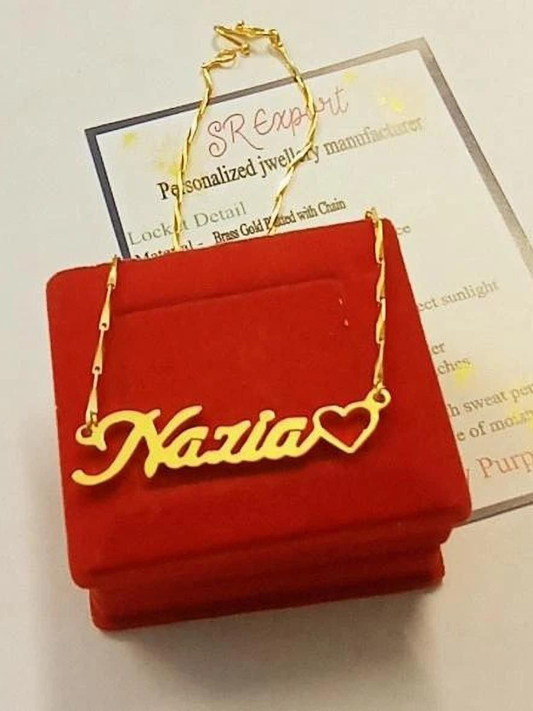 SR Export Gold-Plated Nazia Pendant Necklace