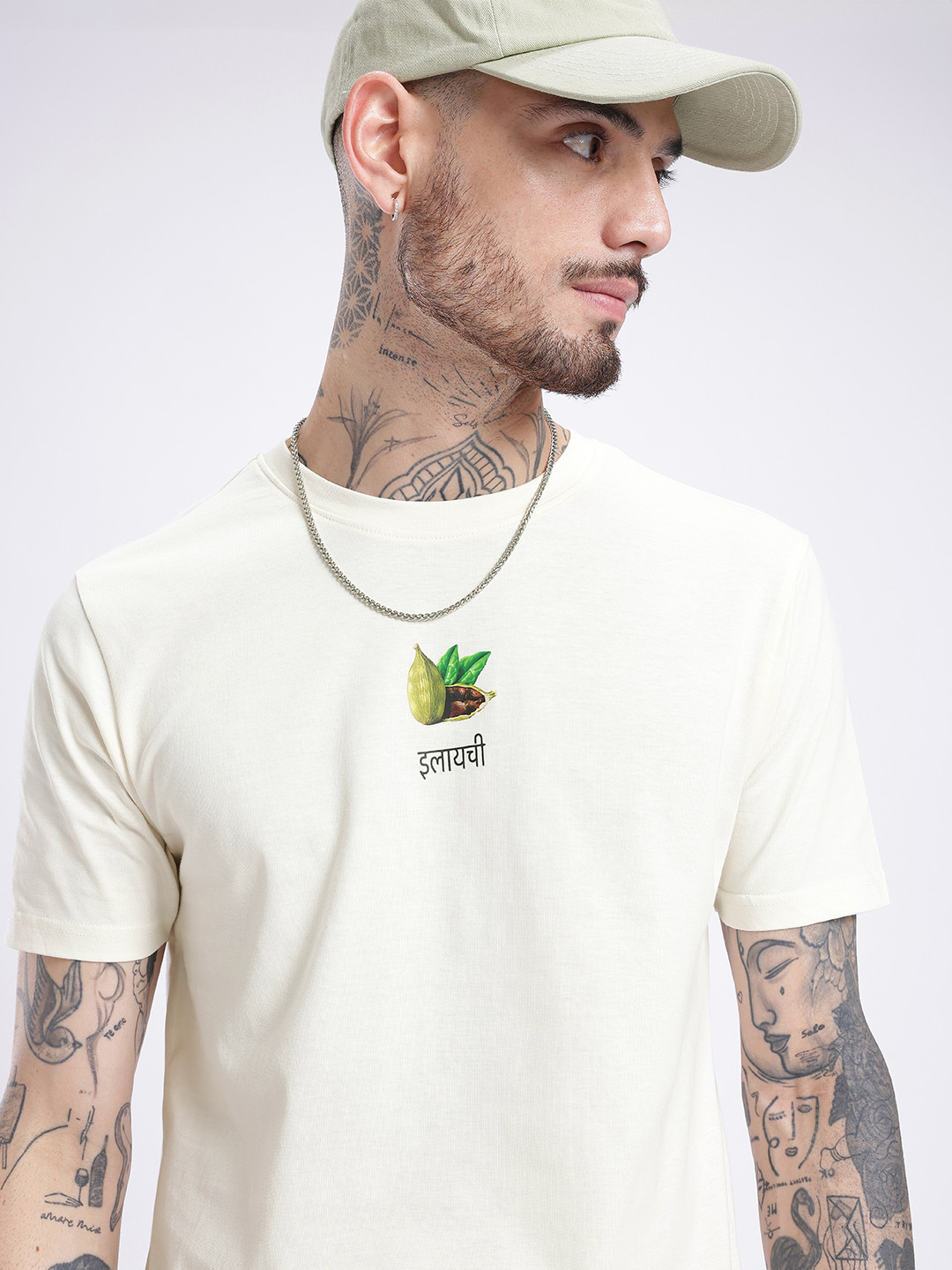 glitchez Regular Fit Minimal Printed T-shirt