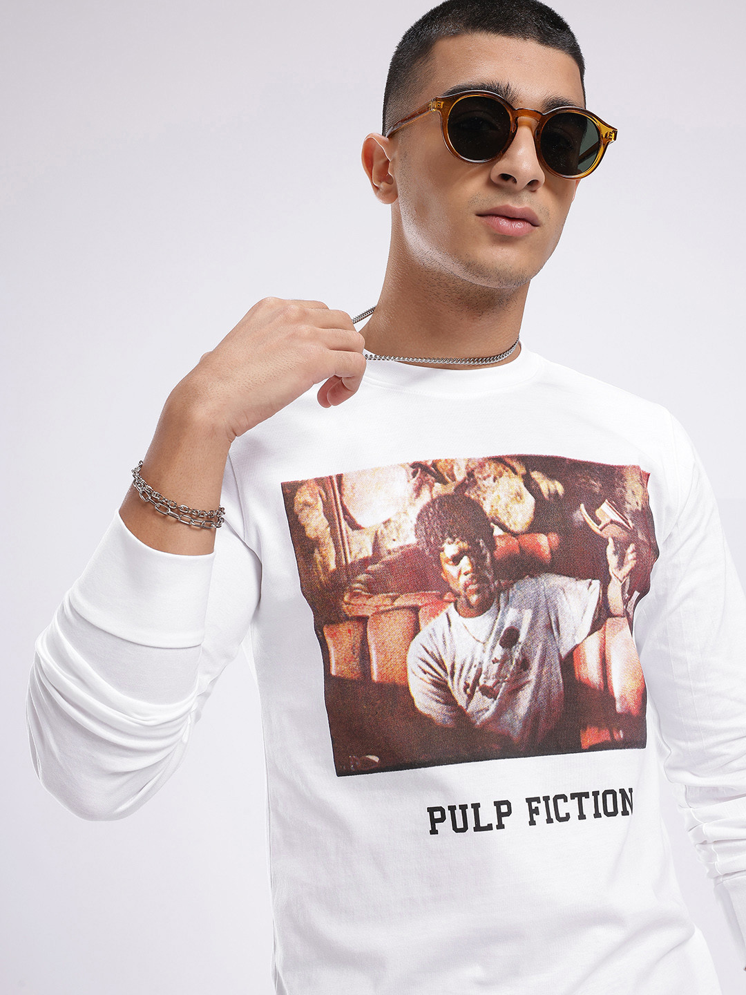 glitchez Pulp Fiction Photographic Print Long Sleeve T-shirt